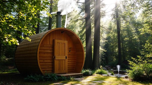 5 raisons d’intégrer un sauna tonneau en bois à votre espace extérieur